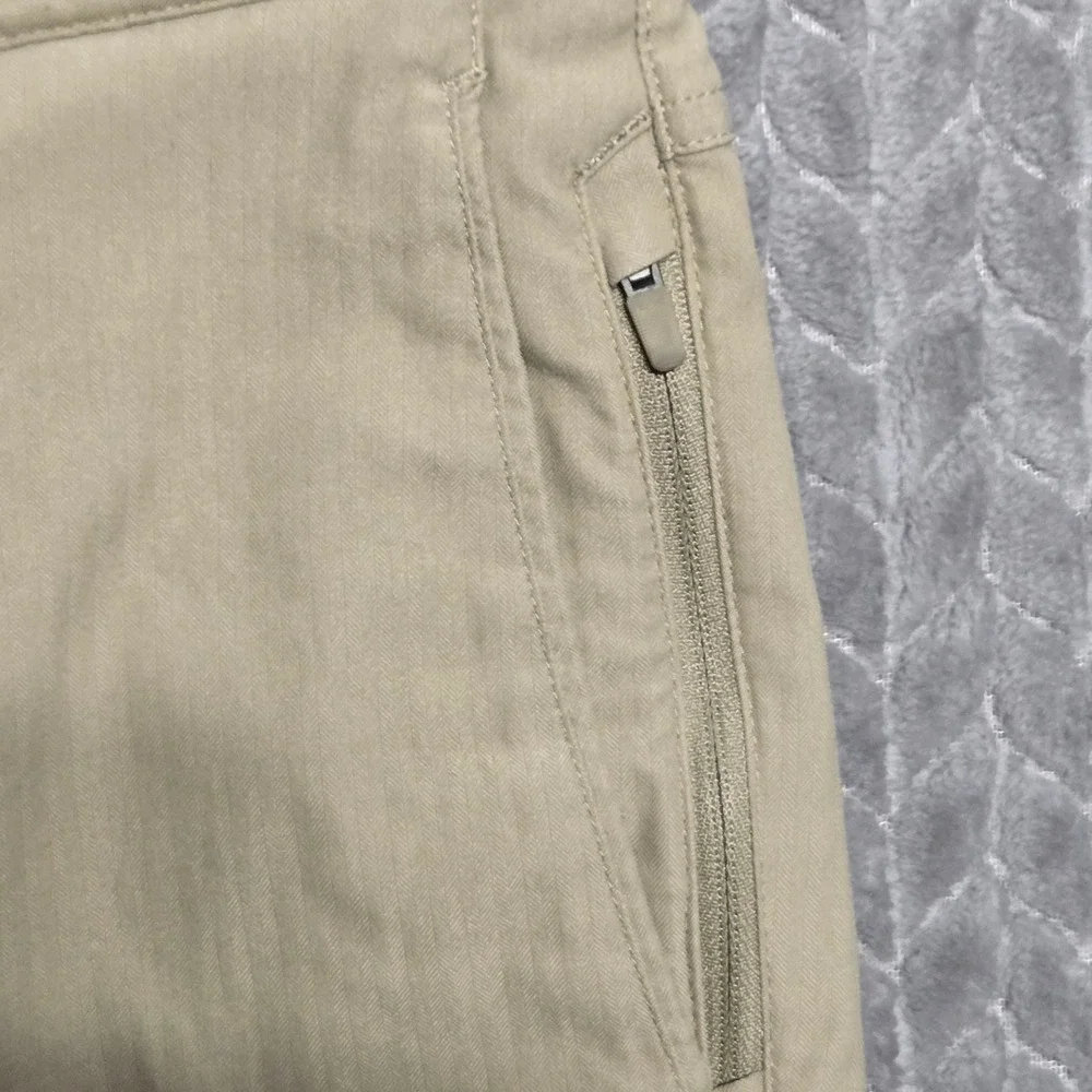 Nike Tiger‎ Woods Collection Practice Mens 33 Khaki Golf Shorts Herringbone